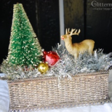 Deer and Tree Christmas Scene