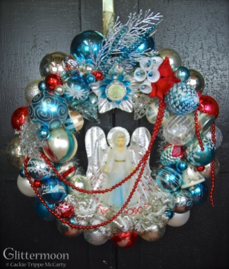 "Ice Angel" wreath 2013 Glittermoon Productions LLC